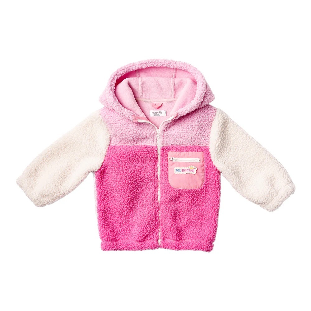 Ms. Rachel Fuzzy Colourblock Jacket, 12-18 months